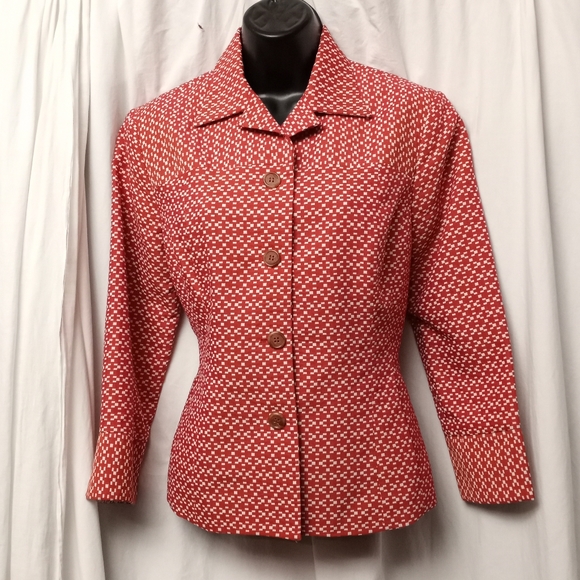 Shin Choi Jackets & Blazers - Final Sale - SHIN CHOI for Bergdorf Goodman Red & White Jacket